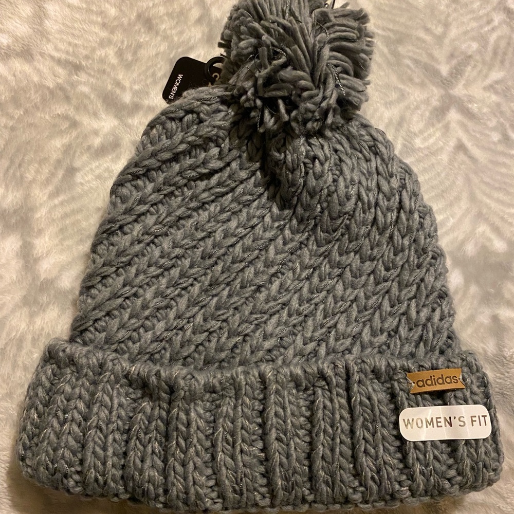 Adidas Women's Grey Knit Beanie